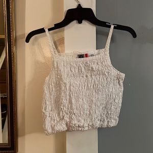 White cropped tank top